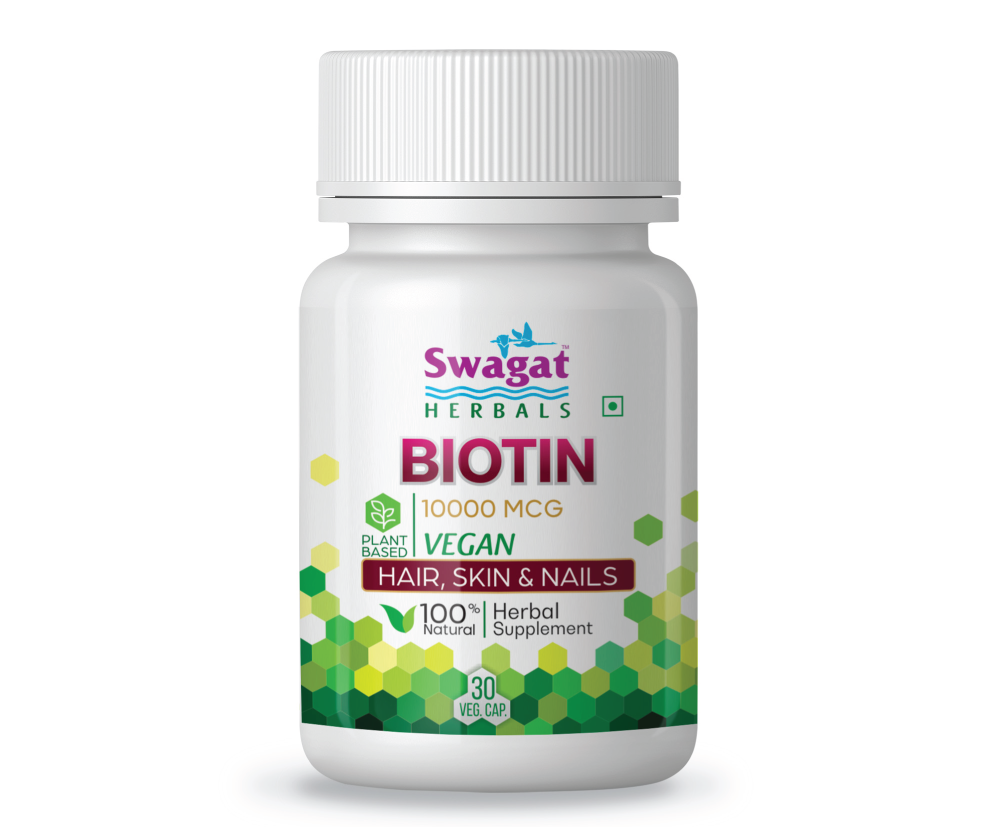 Biotin - Ayurvedic Tablets for Hair Growth, Glowing Skin and Nails
